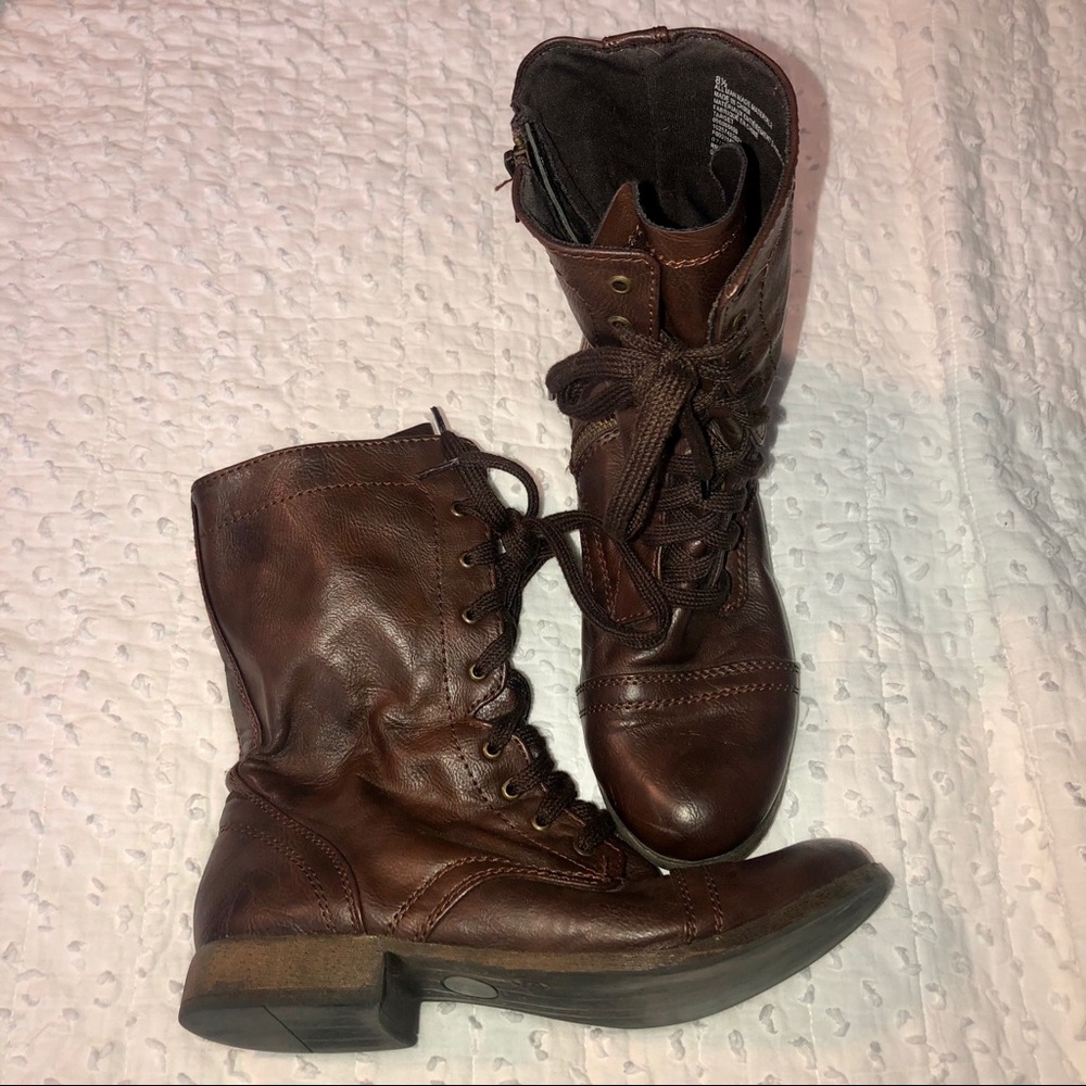 Brown Combat Boots
